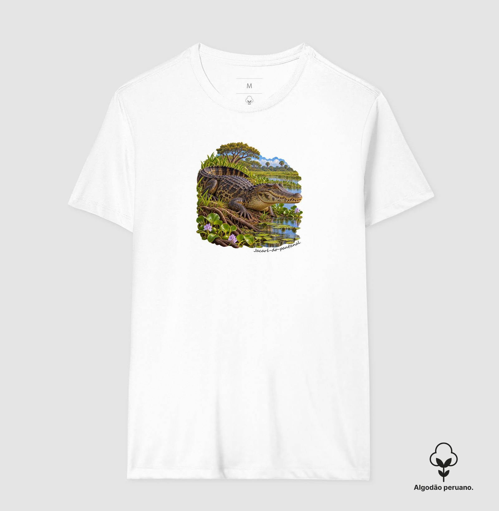 Jacaré-do-pantanal - Camiseta Algodão Peruano