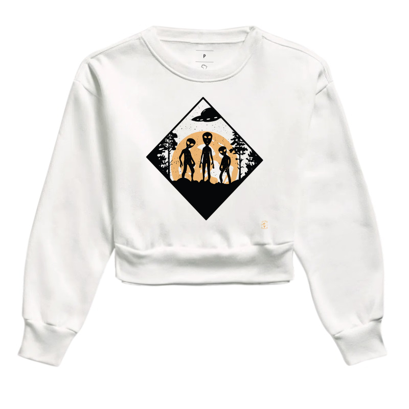 Cropped Moletom Coisas de Alien 2