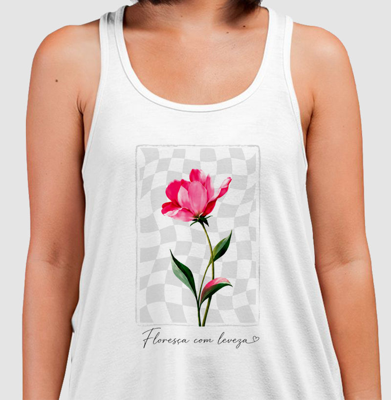 Camiseta Floresça com Leveza - Regata
