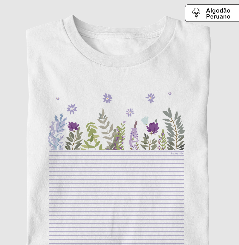 Flores do campo delicadas 01 - Algodão Peruano