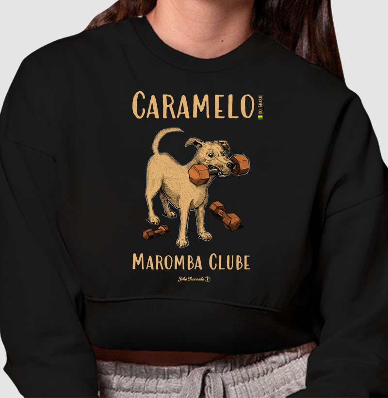 Cropped Moletom Caramelo Maromba Clube 