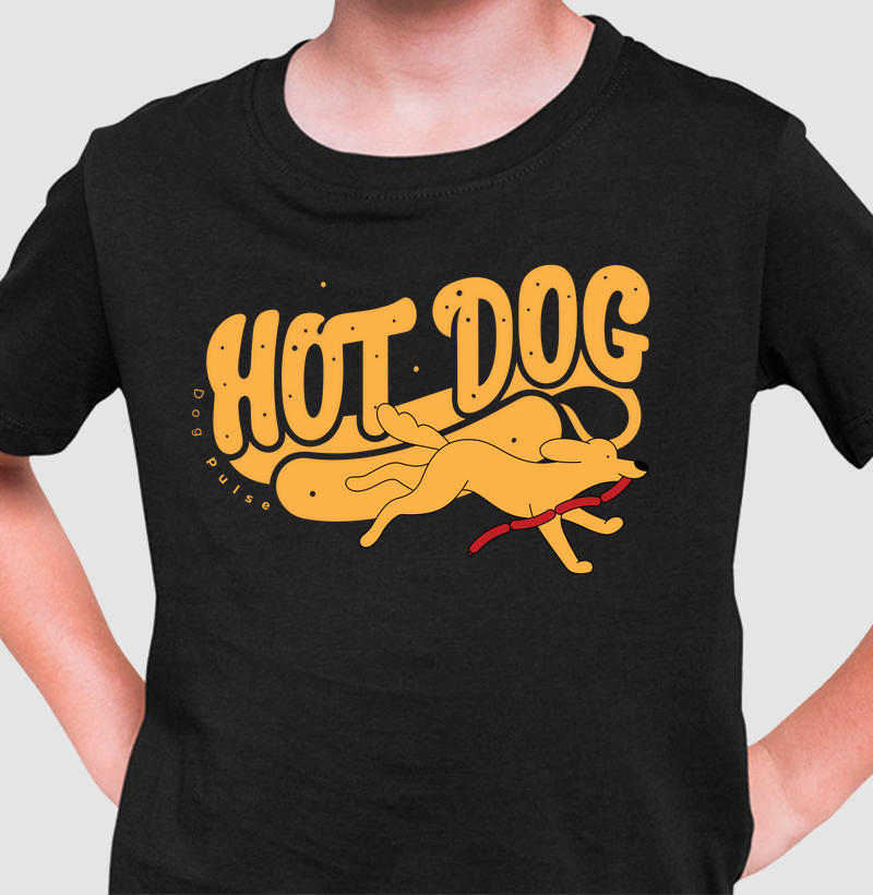 Camiseta Infantil Dog Pulse Hot Dog - Dogão Raiz