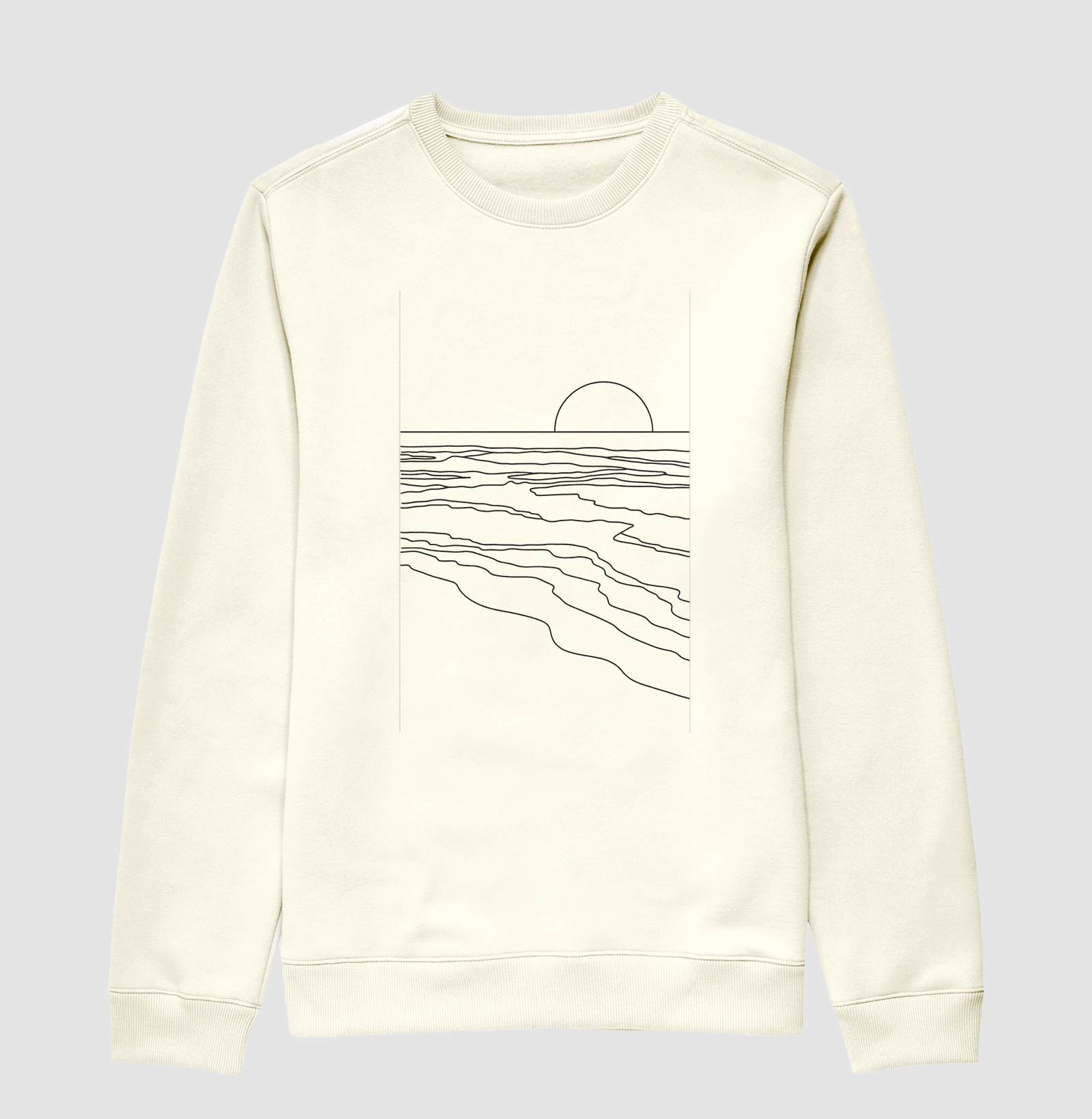 Elegant Ocean Wave Moletom Off White
