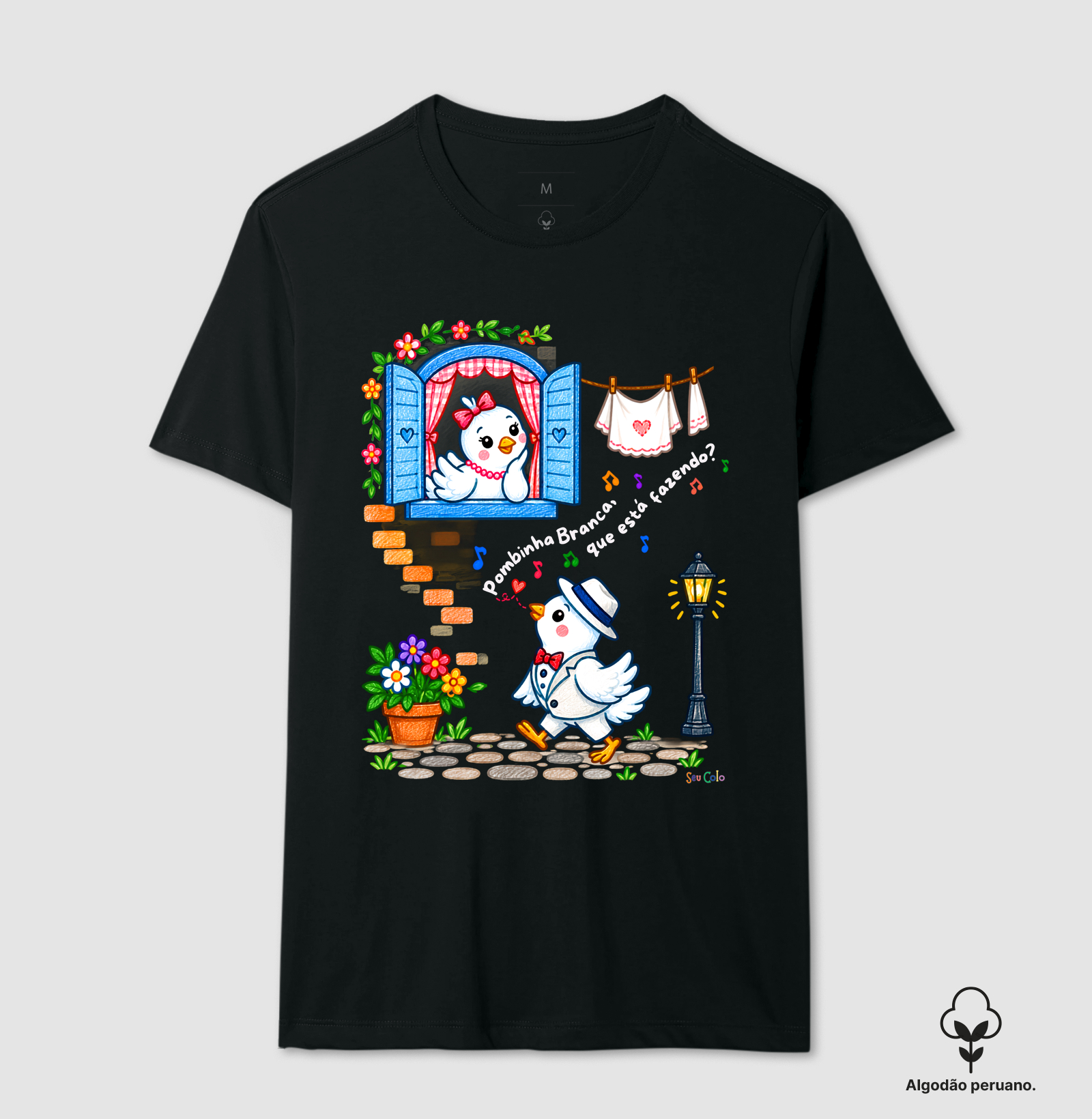 Pombinha Branca - Camiseta Algodão Peruano