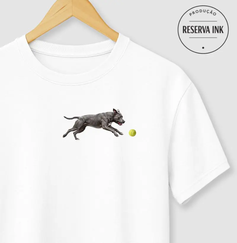Pitbull Cinza Minimalista