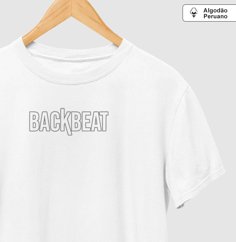 Camiseta Backbeat Delux Logo Vazado Grey - Branca