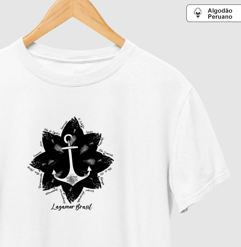 Camiseta Flor de Linguado em algodão peruano