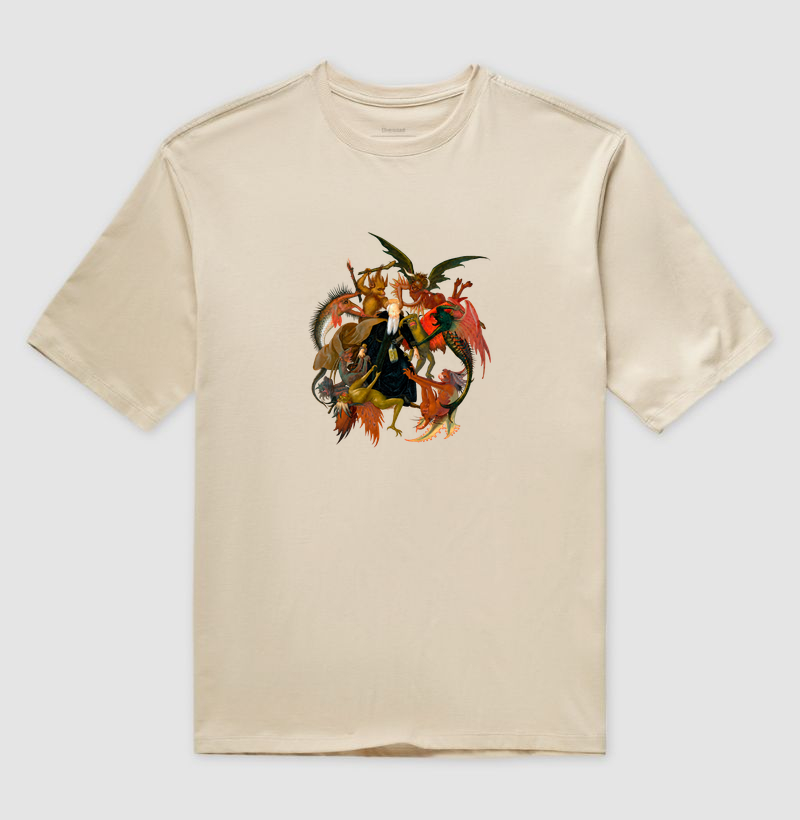 O Tormento de Santo Antão — Michelangelo, 1487 2 - Camiseta Oversized