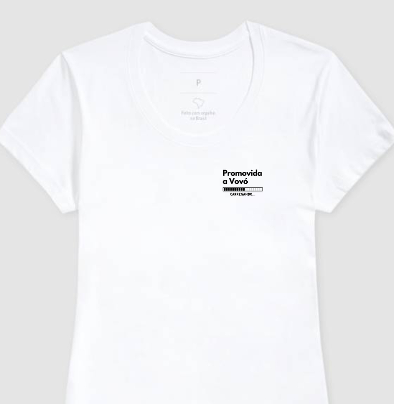 Promovida a Vovó - carregando - minimalista - Camiseta