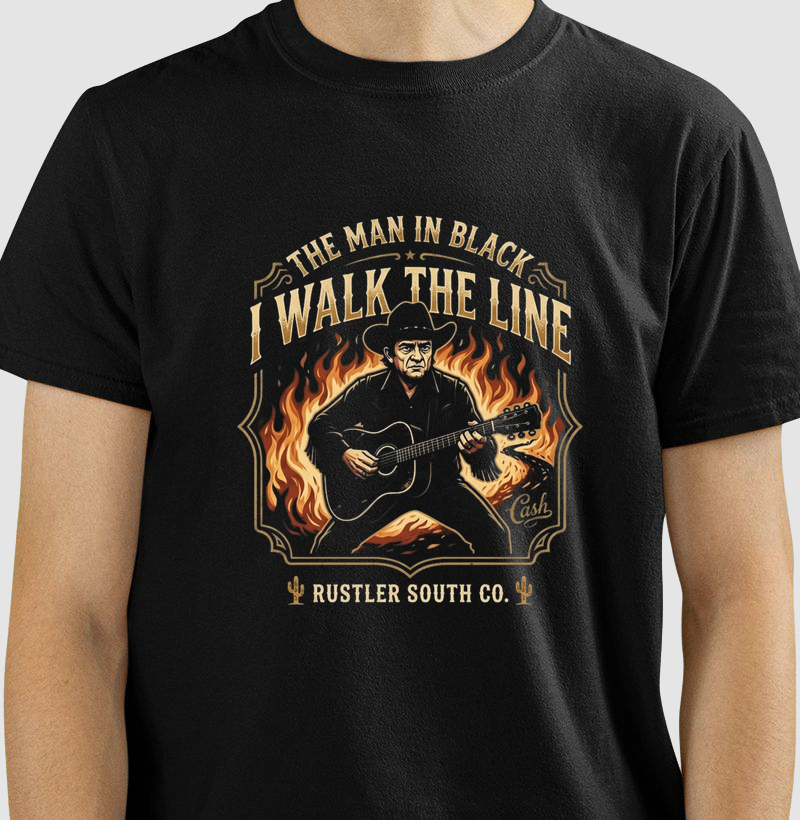 Camiseta Walk The Line – Western Outlaw Vintage