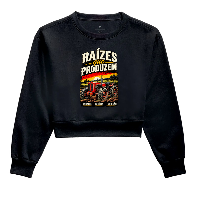 Raízes que produzem - Cropped Moletom
