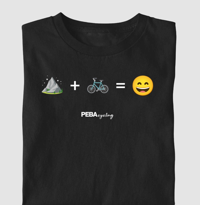 Camiseta Montanha + bike = felicidade - Cores variadas
