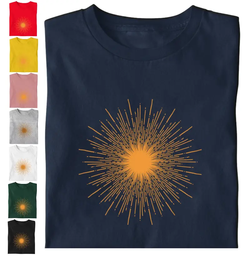 Camiseta SOLAR - A essência do verão em traços finos | Camisetas Falam