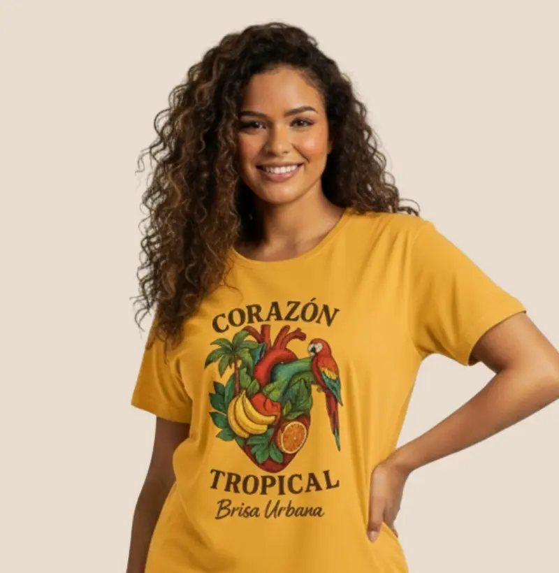 Camiseta Corazón Tropical