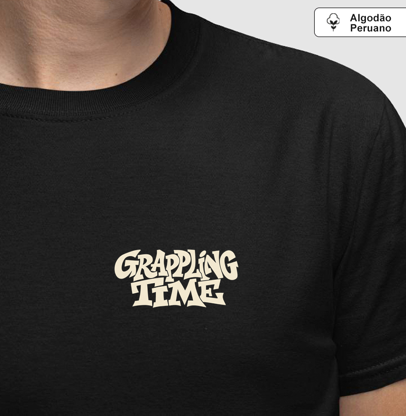 GRAPPLING TIME! - Camiseta Algodão Peruano