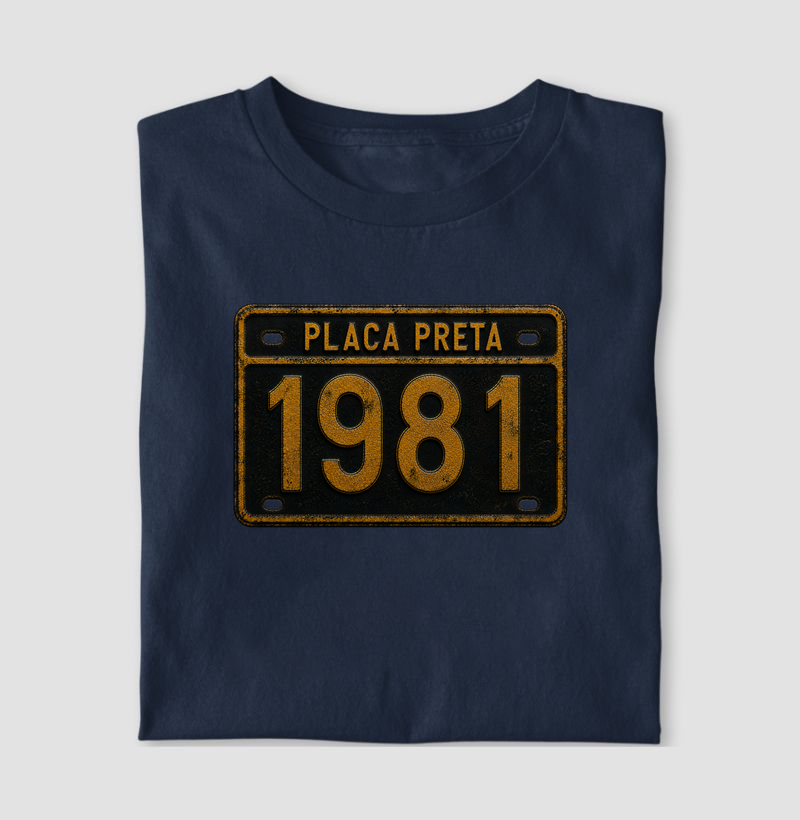 Camiseta Placa Preta 1981