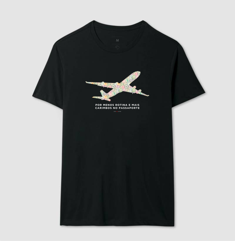 Menos rotina avião carimbos