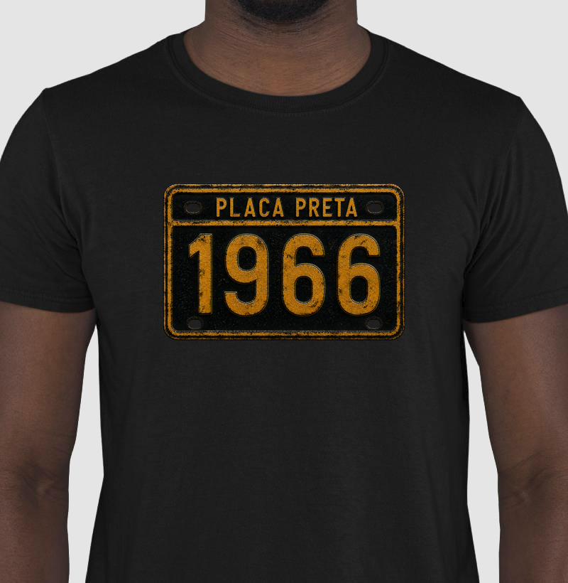 Camiseta Placa Preta 1966