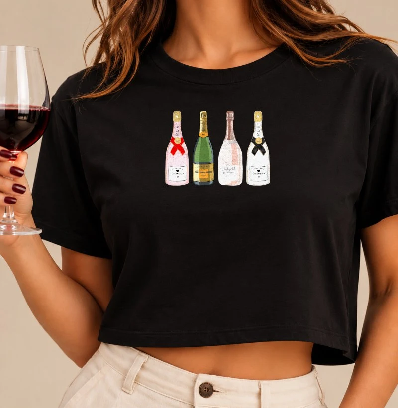 Camiseta Icones de Champagne - Cropped