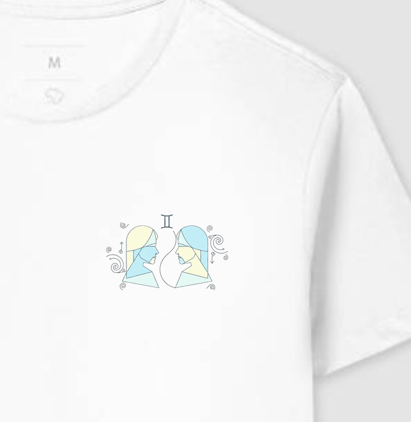 Signo de Gêmeos - Minimalista Geométrico