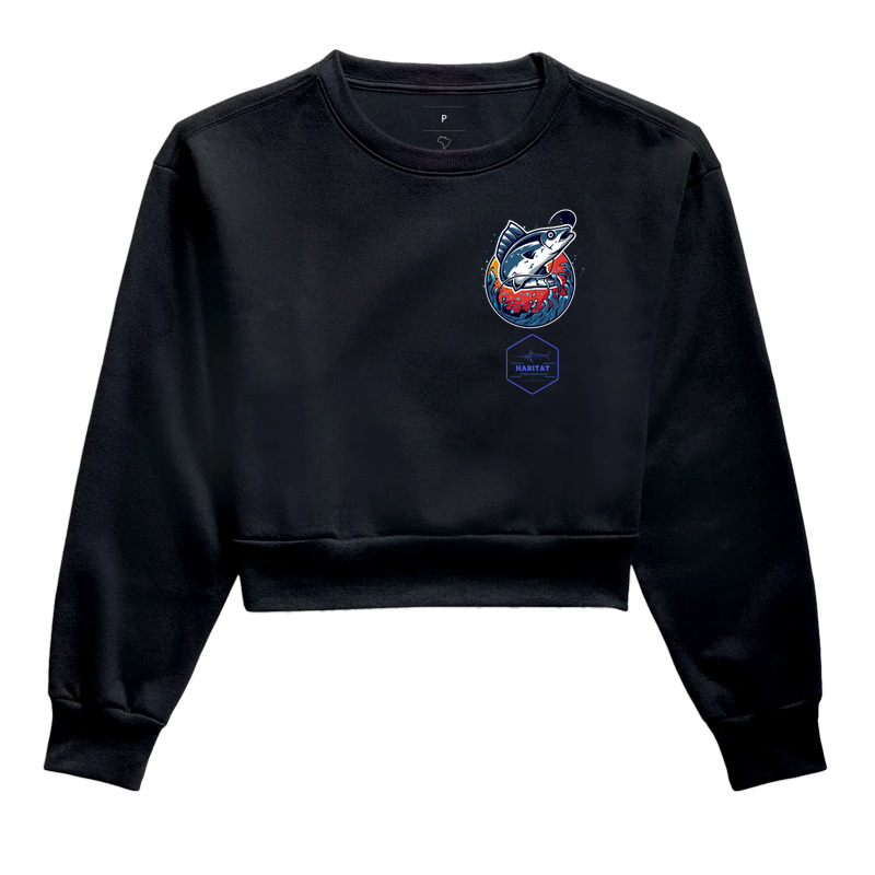 FISHING WORLD BOLSO CROPPED MOLETOM