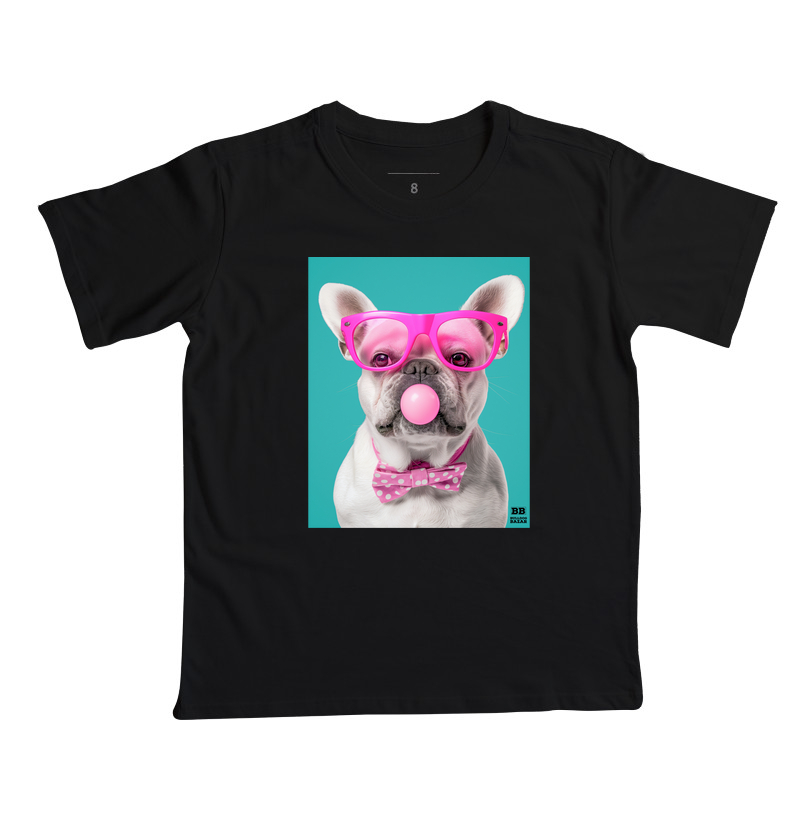 Camiseta Infantil Bulldog Frances "Chiclete 4"