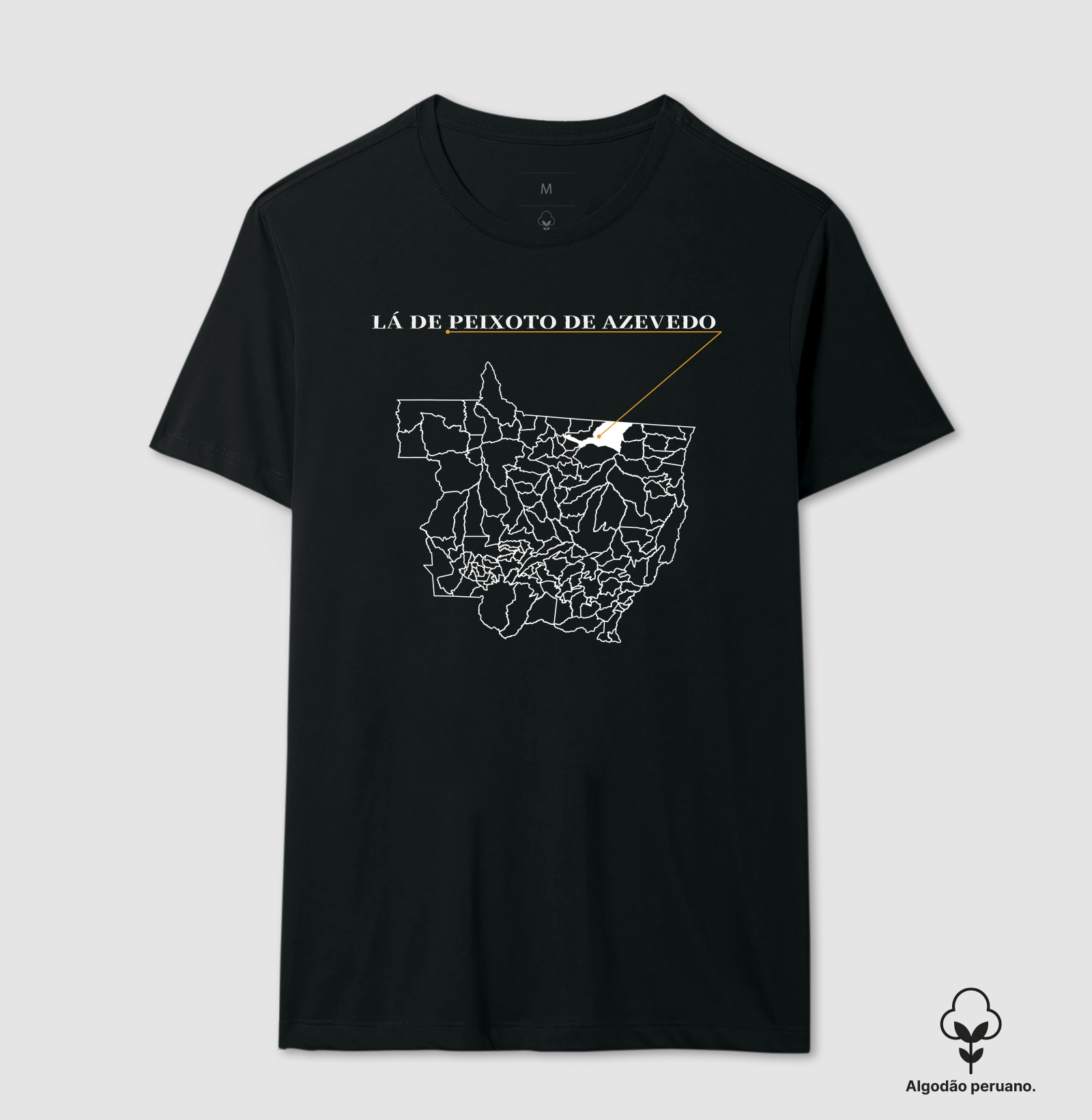 Peixoto de Azevedo | Origem MT - Camiseta Algodão Peruano