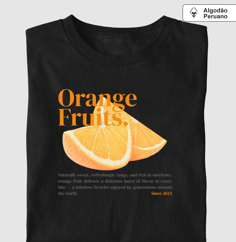 Camiseta Algodão Peruano Orange