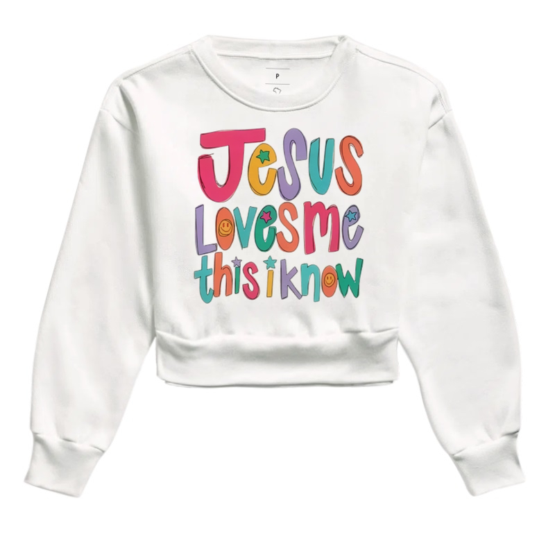 Moletom Cropped - Jesus Loves Me