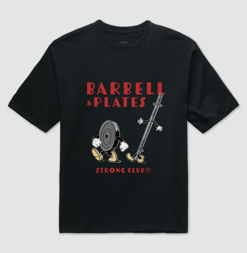 Camiseta Barbell & Plates Strong Club