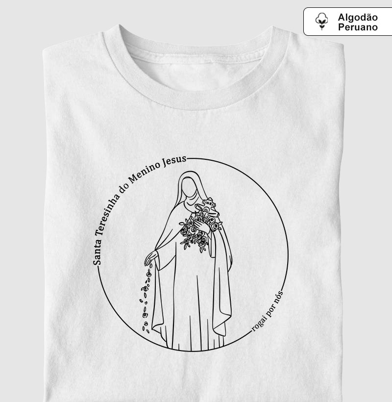 Santa Teresinha do Menino Jesus Minimalista - Algodão Peruano