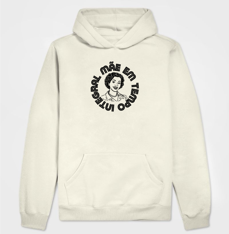 Hoodie moletom Mãe em tempo integral - Algodão Premium - Retro Style - Mãe 2