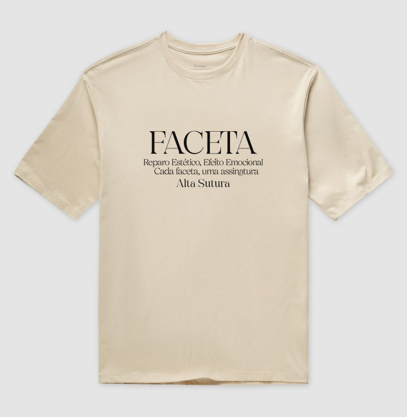 Camiseta Unissex Oversized 100% Algodão - Faceta