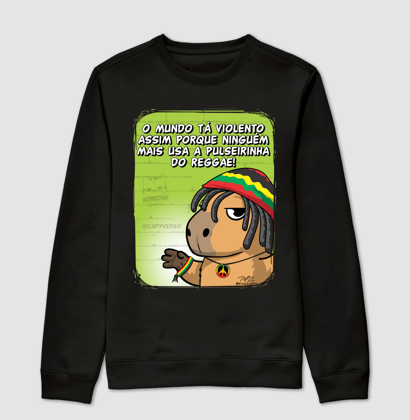 Camiseta Capivara Reggae - Suéter Moletom