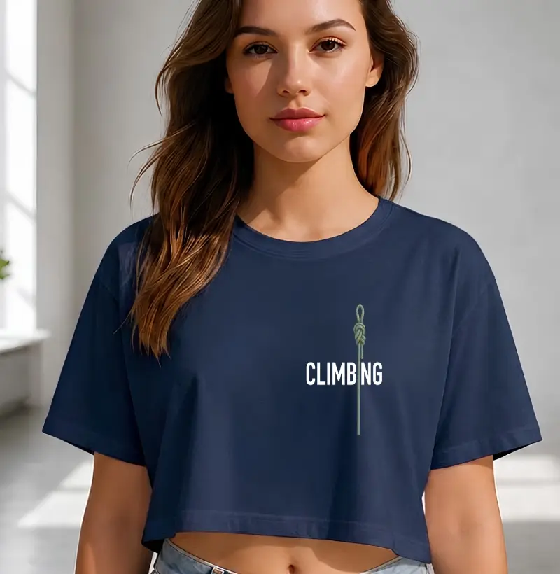 Camiseta Cropped Falésia & Magnésio | Nó & Corda