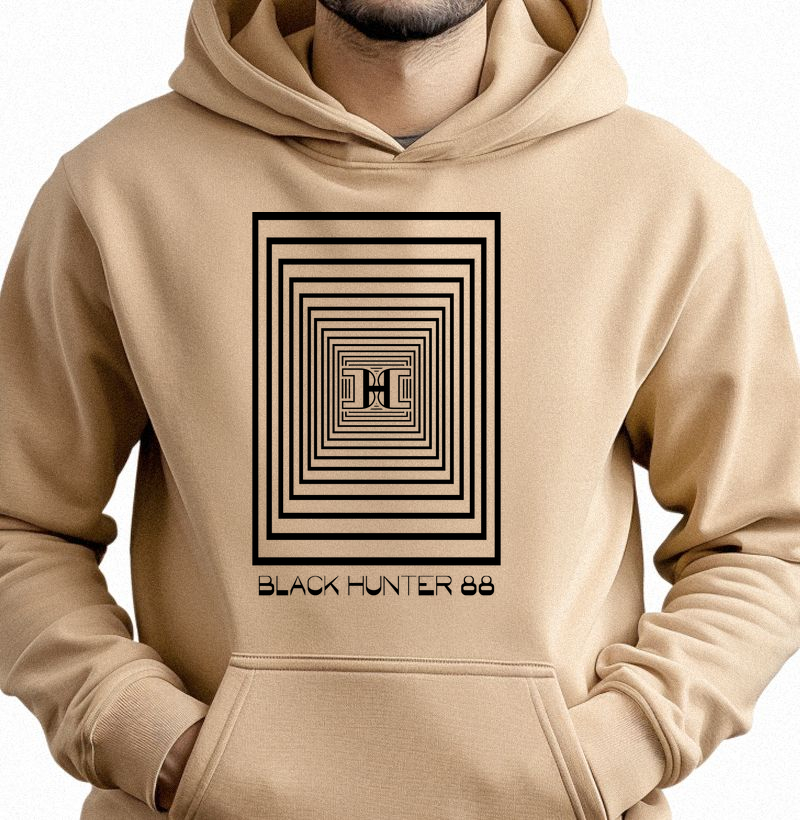 moletom com capuz optical infinity black hunter
