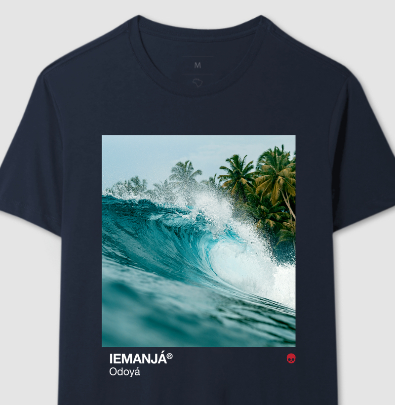 Camiseta Umbanda Orixá Iemanjá - Mar e Coqueiros