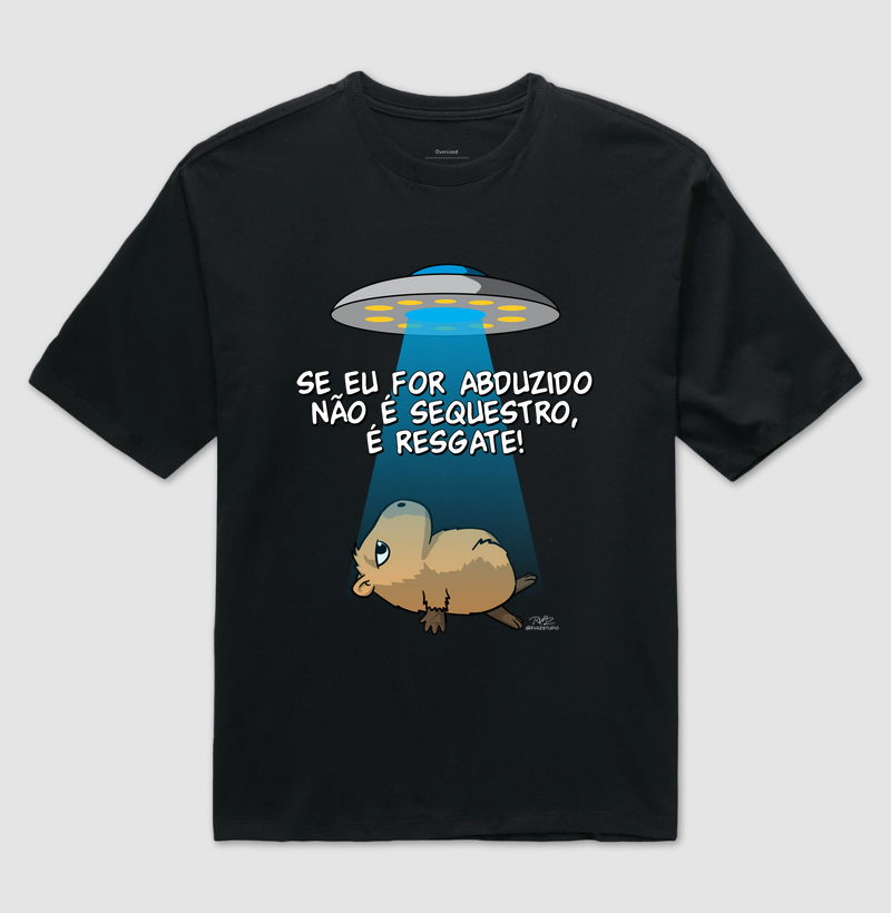Camiseta Capivara Abduzido - Camiseta Oversized