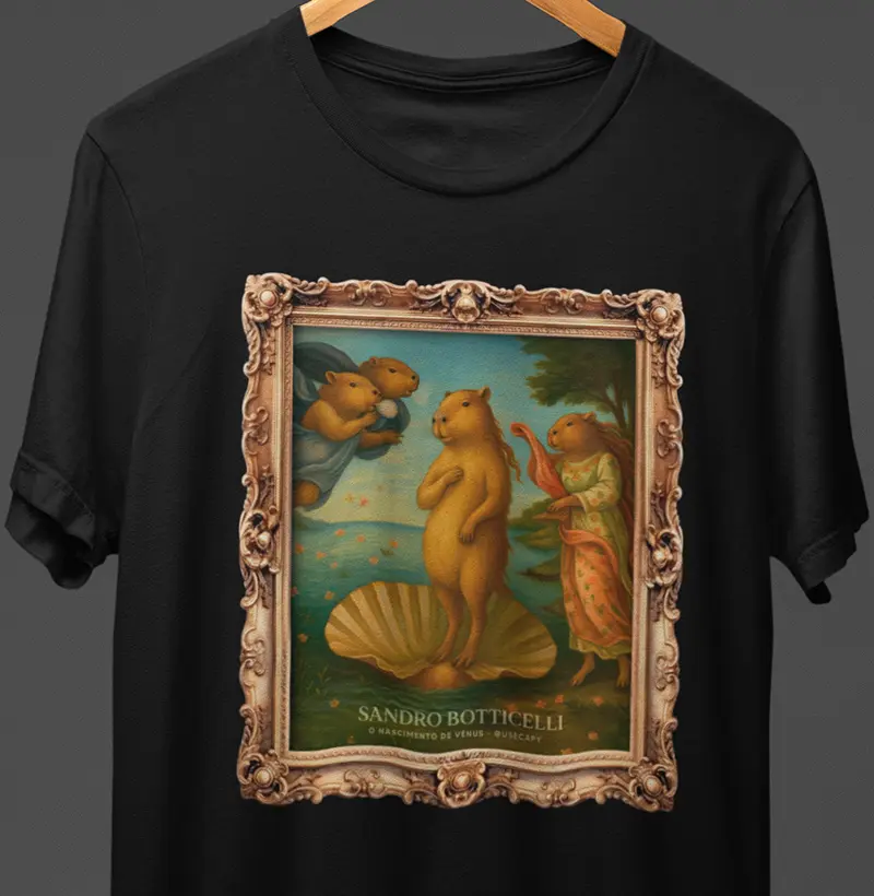 Sandro Botticelli e a capivara "O Nascimento de Vênus"