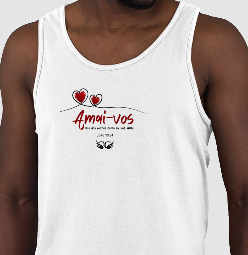 Camiseta Regata Amai-vos uns aos outros. João 13.34