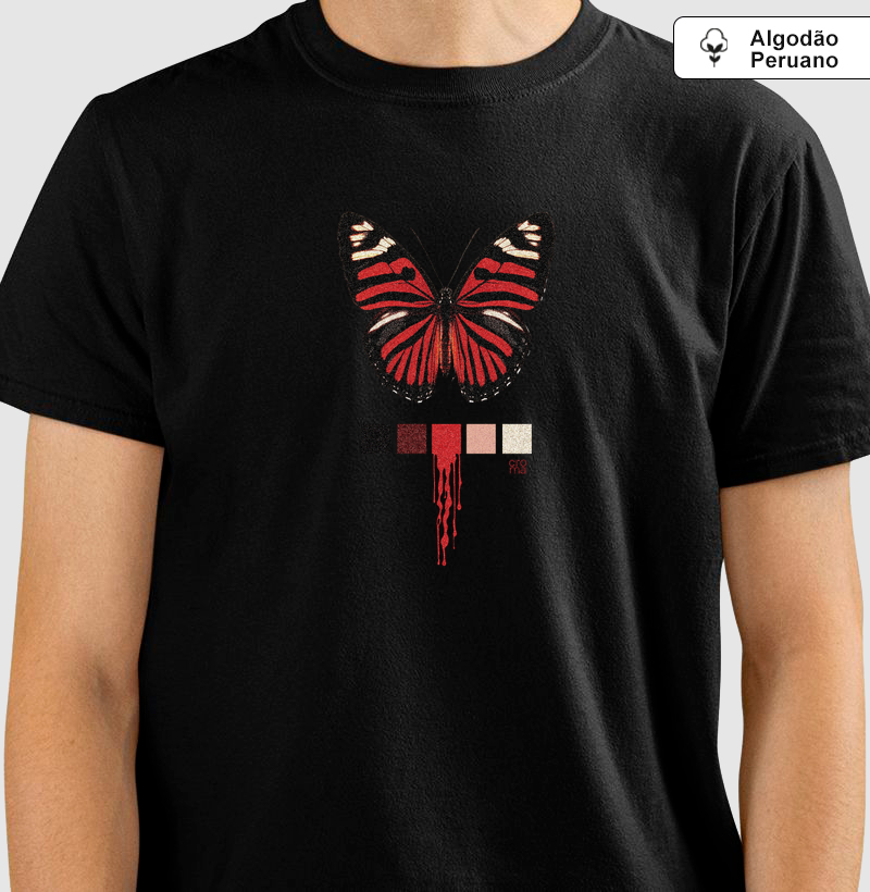 Camiseta Regular Algodão Peruano Borboleta 1.2