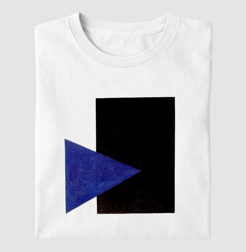 Suprematism With Blue Triangle and Black Square (1915) V2.- Kazimir Malevich