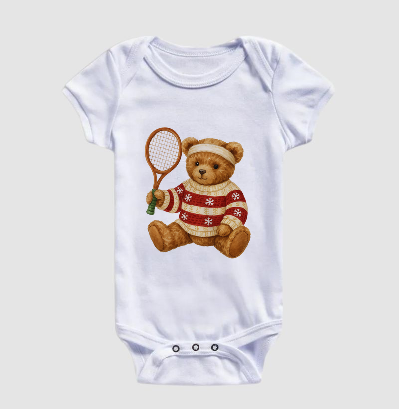Urso tenista de Natal - baby