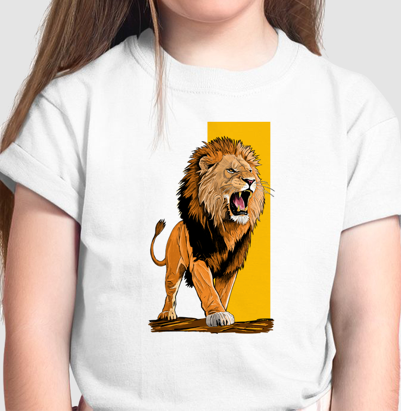 Camiseta Infantil O Rugido do Leão