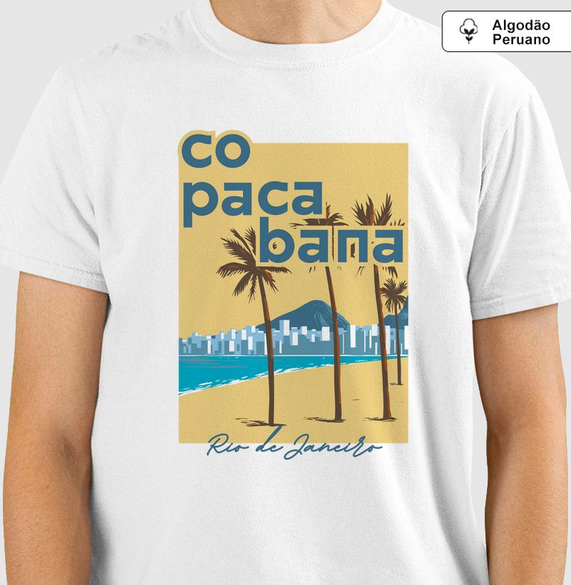 Camiseta Algodão Peruano Copacabana-RJ