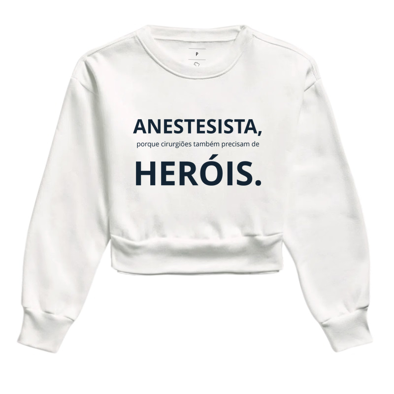 Anestesistas Heróis Dark - Cropped Moletom