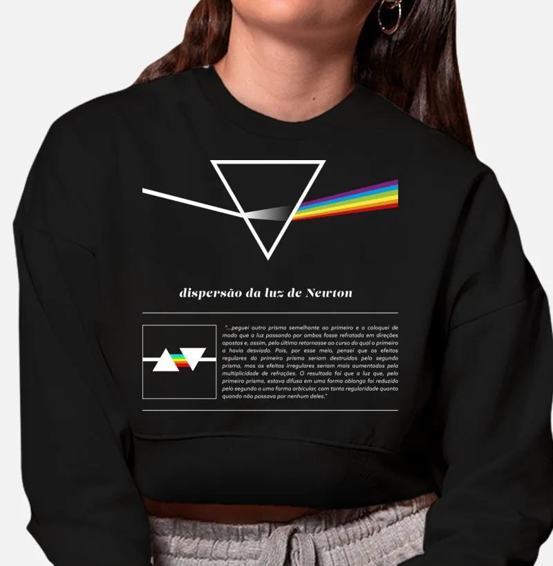Moletom Cropped Óptica de Newton