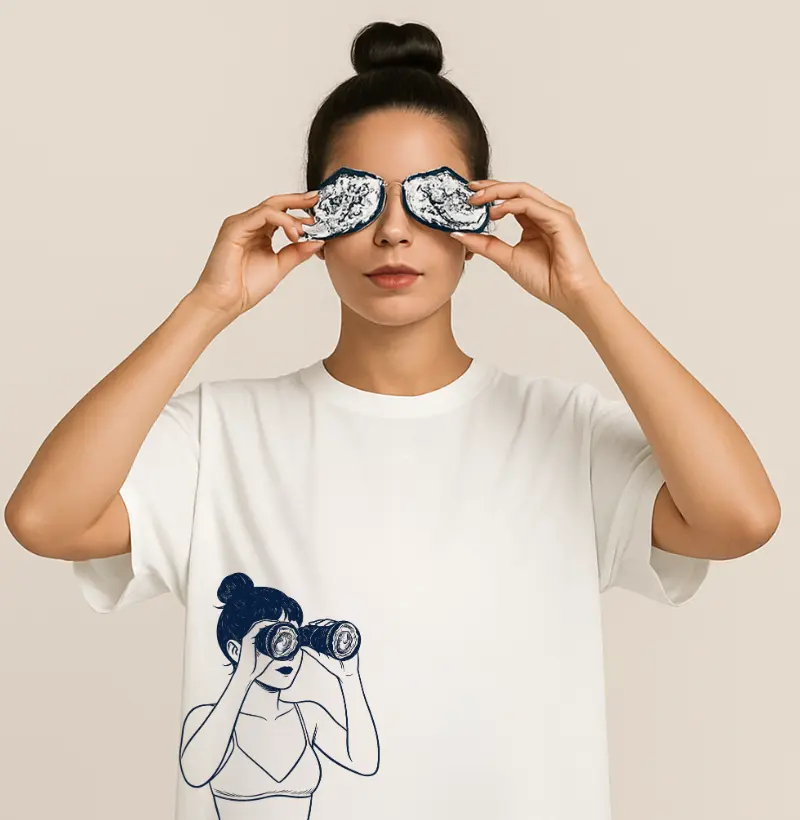 Camiseta Oversized Looking for Oysters