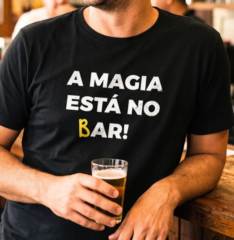 A Magia Está no Bar - Camiseta