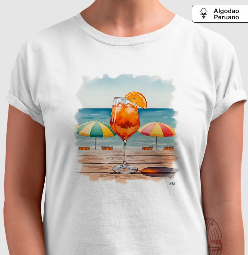 Camiseta Algodão Peruano - Praia Europeia